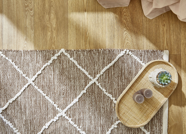 Modern - Moderne Brücken und Teppiche aus 100% Baumwolle, in Größe 113 (Brücke, 70x140 cm) bis 256 (Teppich, 170x240 cm), in Farbe BRAUN Ansicht 3