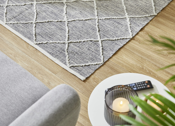 Modern - Moderne Brücken und Teppiche aus 100% Baumwolle Ansicht 2 Modern - Moderne Brücken und Teppiche aus 100% Baumwolle, in Größe 113 (Brücke, 70x140 cm) bis 256 (Teppich, 170x240 cm), in Farbe GRAU Ansicht 2