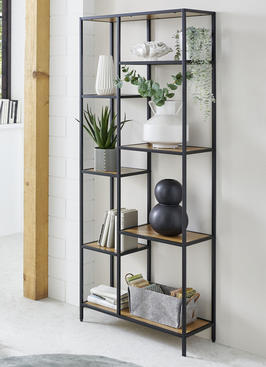 Modern - Modernes Regal, in Farbe SCHWARZ-EICHE, in Ausführung Regal, klein Ansicht 3