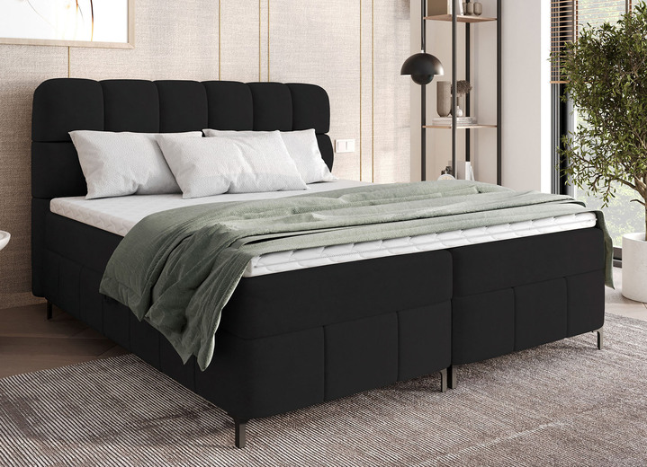 Betten - Boxspringbett mit Bettkasten und Topper Ansicht 12 Betten - Boxspringbett mit Bettkasten und Topper, in Farbe CREME Ansicht 12