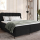 Betten - Boxspringbett mit Bettkasten und Topper – Farbe SCHWARZ – Ansicht 3 Betten - Boxspringbett mit Bettkasten und Topper, in Farbe CREME – Farbe SCHWARZ – Ansicht 3