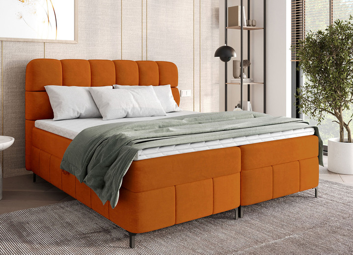 Betten - Boxspringbett mit Bettkasten und Topper Ansicht 11 Betten - Boxspringbett mit Bettkasten und Topper, in Farbe CREME Ansicht 11