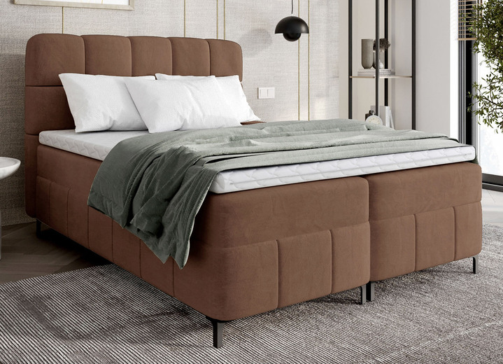 Betten - Boxspringbett mit Bettkasten und Topper Ansicht 7 Betten - Boxspringbett mit Bettkasten und Topper, in Farbe CREME Ansicht 7