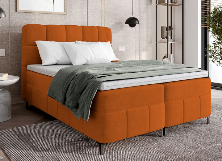 Betten - Boxspringbett mit Bettkasten und Topper Ansicht 8 Betten - Boxspringbett mit Bettkasten und Topper, in Farbe CREME Ansicht 8