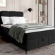Betten - Boxspringbett mit Bettkasten und Topper – Farbe SCHWARZ – Ansicht 1 Betten - Boxspringbett mit Bettkasten und Topper, in Farbe CREME – Farbe SCHWARZ – Ansicht 1