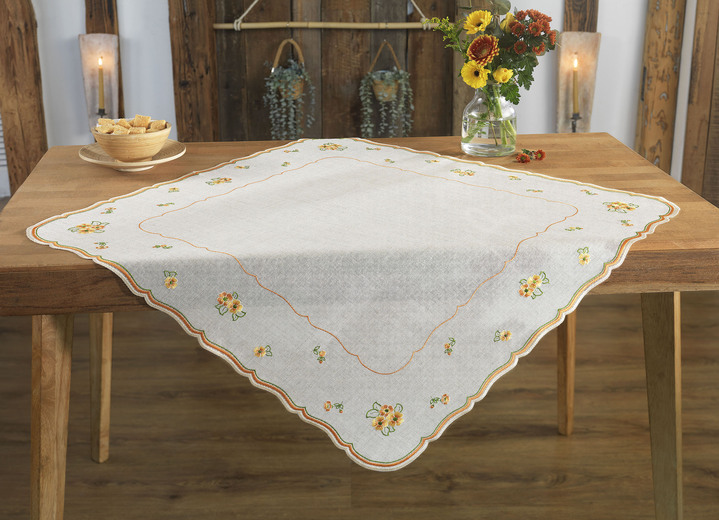 Tischdecken - Hochwertige Tisch- und Raumdekoration, in Größe 125 (Deckchen rund, ø 25 cm) bis 404 (Kissenbezug, 40/ 40 cm), in Farbe NATUR Ansicht 5