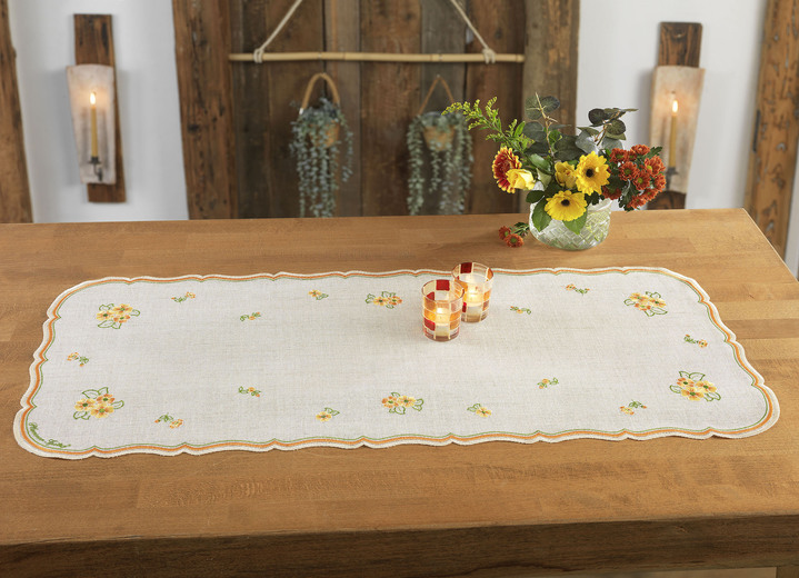 Tischdecken - Hochwertige Tisch- und Raumdekoration, in Größe 125 (Deckchen rund, ø 25 cm) bis 404 (Kissenbezug, 40/ 40 cm), in Farbe NATUR Ansicht 3