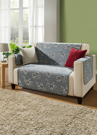 Sessel- & Sofaüberwürfe - Hochwertige Wohnaccessoires mit Bandeinfassung, in Größe 101 (Sesselschoner, 50x150 cm) bis 865 (2 Armlehnenschoner, 50x 70 cm), in Farbe BEIGE – Farbe GRAU – Ansicht 