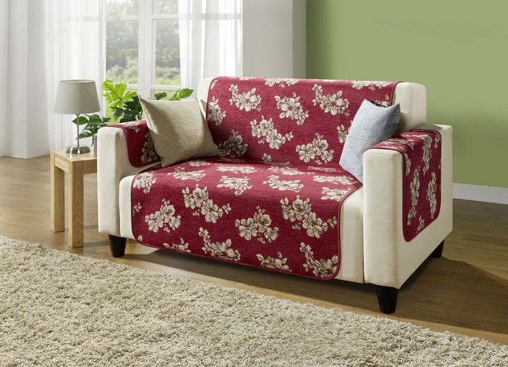 Sessel- & Sofaüberwürfe - Hochwertige Wohnaccessoires mit Bandeinfassung, in Größe 101 (Sesselschoner, 50x150 cm) bis 865 (2 Armlehnenschoner, 50x 70 cm), in Farbe BEIGE Ansicht 3