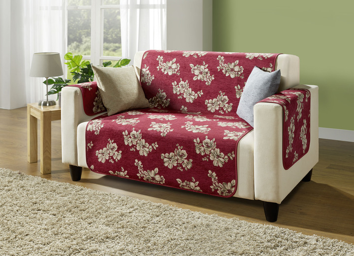 Sessel- & Sofaüberwürfe - Hochwertige Wohnaccessoires mit Bandeinfassung, in Größe 101 (Sesselschoner, 50x150 cm) bis 865 (2 Armlehnenschoner, 50x 70 cm), in Farbe BEIGE Ansicht 6