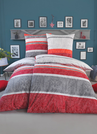 Biber Bettwäsche-Garnitur aus 100% Baumwolle