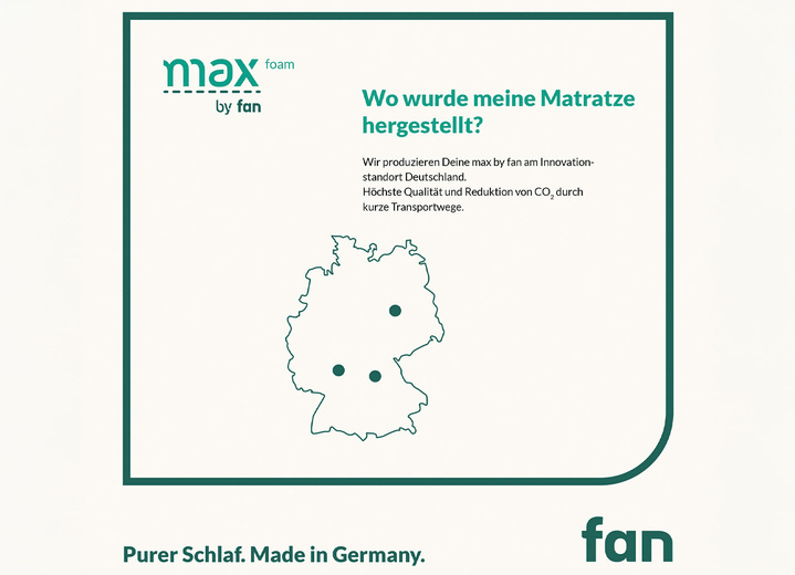 Matratzen & Bettrahmen - TESTSIEGER Mehrzonen-Matratze „max foam by fan“ Ansicht 5 Matratzen & Bettrahmen - TESTSIEGER Mehrzonen-Matratze „max foam by fan“, in Größe 130 (80/200 cm) bis 135 (140/200 cm), in Farbe  Ansicht 5