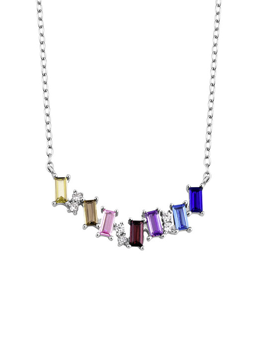 Halsketten & Armbänder - Eleganz in Silber: Halskette mit synth. Zirkonia, in Farbe  Ansicht 2