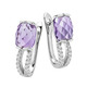 Ohrschmuck - Funkelnde Eleganz: Ohrstecker mit echt Amethyst-, in Farbe  – Ansicht 2