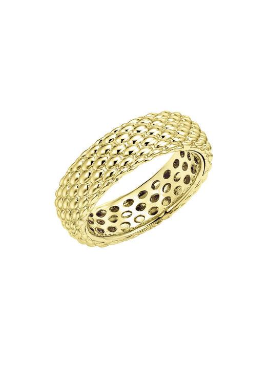 ohne Steine / mit Zirkonia - Exquisite Gold-Eleganz: Damenring mit Ziselierung, in Größe 160 bis 220, in Farbe  Ansicht 3