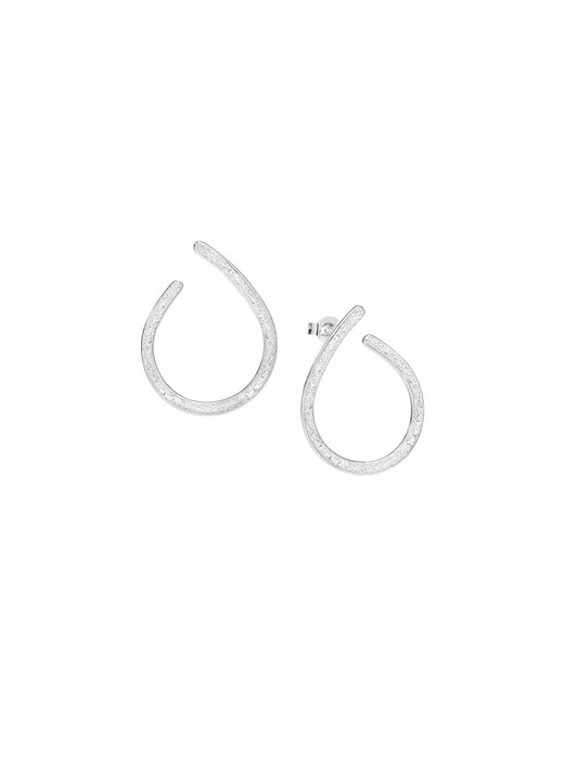 Ohrschmuck - Zeitlose Creolen in Eismatt, in Farbe  Ansicht 3