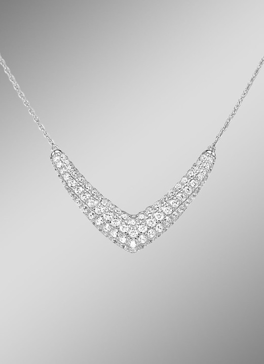 Halsketten & Armbänder - Halskette mit Zirkonia, in Farbe  Ansicht 1