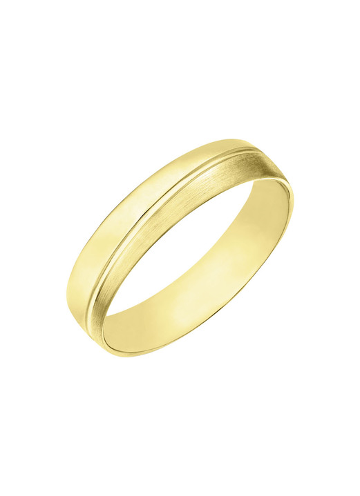 mit Diamant - Edler Trauring glänzend/mattiert, in Größe 160 bis 240, in Farbe  Ansicht 2