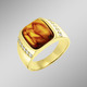 Ringe - Herrenring mit echtem Bernstein – Ansicht 1 Ringe - Herrenring mit echtem Bernstein, in Größe 180 bis 240, in Farbe  – Ansicht 1