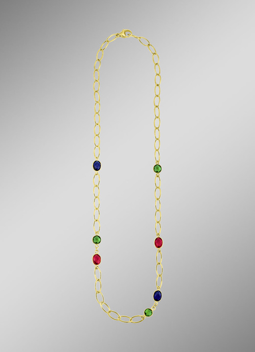 Halsketten & Armbänder - Farbenfrohe Eleganz: Halskette mit Quarzen in verschiedenen Farben, in Farbe  Ansicht 2