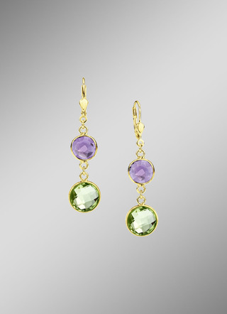 Zeitlose Eleganz: Ohrringe mit bunten Quarzen