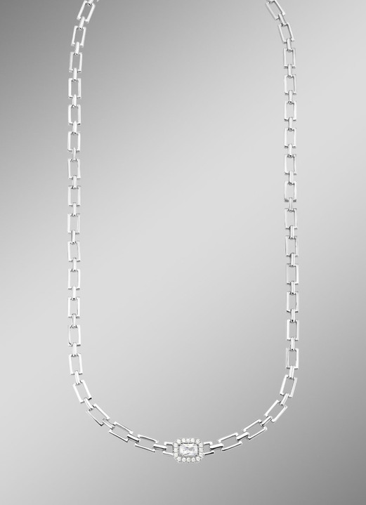Halsketten & Armbänder - Elegante Halskette mit synth. Zirkonia, in Farbe  Ansicht 1