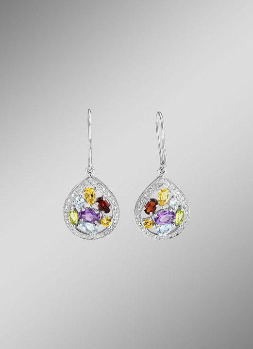 Anhänger - Zeitlose Schönheit: Garnitur mit Diamant und Edelsteinen, in Farbe , in Ausführung Anhänger Ansicht 3