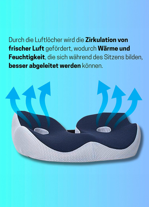 Gesunder Rücken - Ergonomisches Sitzkissen Ansicht 3 Gesunder Rücken - Ergonomisches Sitzkissen, in Farbe BLAU Ansicht 3