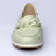 Halbschuhe - Bequemer Slipper in  Veloursleder-Optik, in Größe 036 bis 041, in Farbe BEIGE – Farbe GRÜN – Ansicht 3