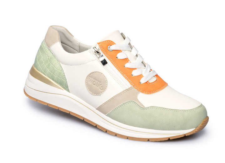 Komfortschuhe - Komfort-Sneaker Simone in Leder- und Veloursleder-Optik, in Größe 036 bis 042, in Farbe SALBEI Ansicht 1