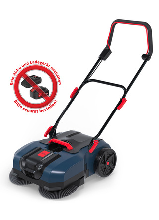 Akku-Kehrmaschine (Akku und Ladegerät nicht im Lieferumfang)