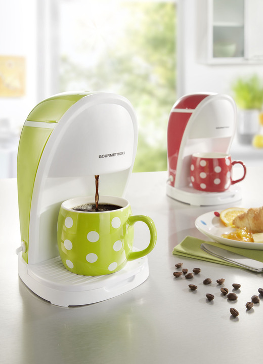 Kaffeemaschinen - 1-Tassen-Kaffeemaschine für den schnellen Kaffeegenuss, in Farbe ROT Ansicht 2