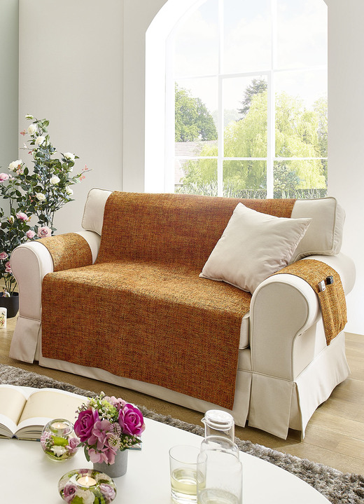 Sessel- & Sofaüberwürfe - Sessel,- Couch,- und Armlehnschoner , in Größe 101 (Sesselschoner, 50x140 cm) bis 865 (Armlehnenschoner, 2er-Set, 38x55 cm), in Farbe TANNE Ansicht 7