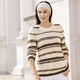 Pullover - Pullover mit hochwertigem Effektgarn – Farbe BRAUN-ECRU MELIERT – Ansicht 2 Pullover - Pullover mit hochwertigem Effektgarn, in Größe 036 bis 052, in Farbe BRAUN-ECRU MELIERT – Farbe BRAUN-ECRU MELIERT – Ansicht 2
