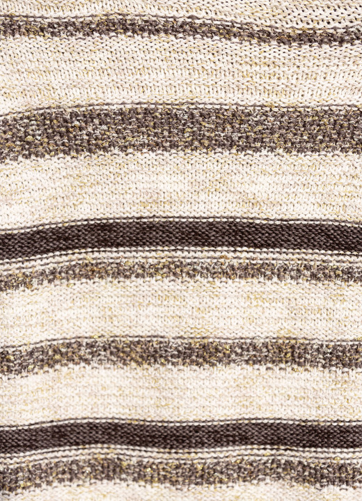 Pullover - Pullover mit hochwertigem Effektgarn Ansicht 4 Pullover - Pullover mit hochwertigem Effektgarn, in Größe 036 bis 052, in Farbe BRAUN-ECRU MELIERT Ansicht 4
