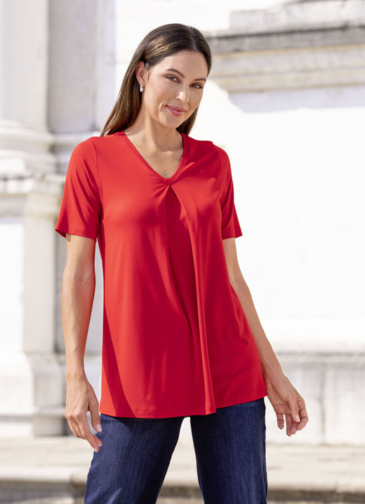 Shirts - Shirt mit Kellerfalte in 2 Farben, in Größe 036 bis 054, in Farbe ROYALBLAU Ansicht 3