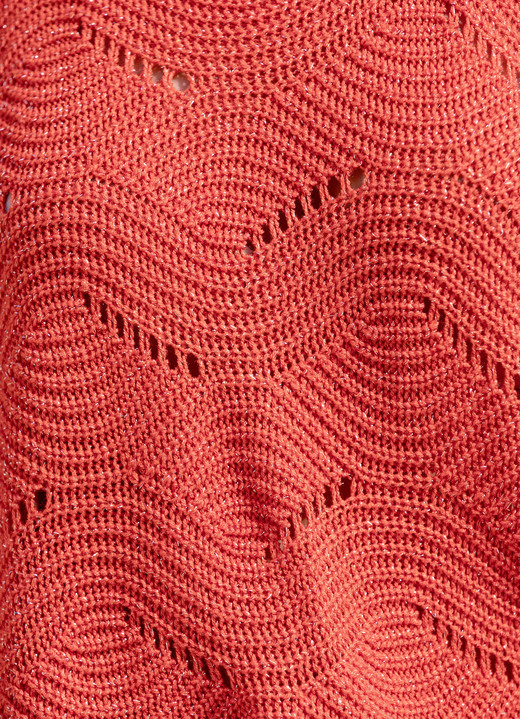 Pullover - Pullover mit edlen Glitzerakzenten, in Größe L(44/46) bis XS(32/34), in Farbe ORANGE Ansicht 4