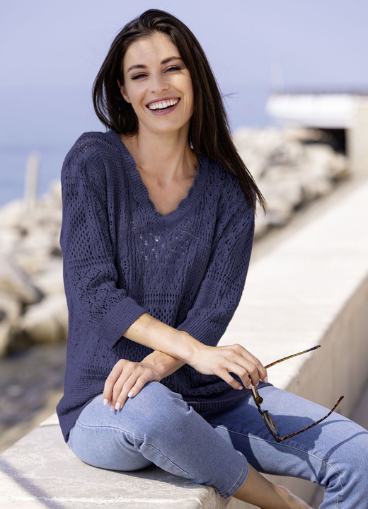 Pullover - Pullover in Feinbouclé Ansicht 3 Pullover - Pullover in Feinbouclé, in Größe L(44/46) bis XS(32/34), in Farbe TAUPE MELIERT Ansicht 3