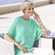 Pullover - Pulli in Fledermausform – Farbe MINT – Ansicht 2 Pullover - Pulli in Fledermausform, in Größe 036 bis 052, in Farbe MINT – Farbe MINT – Ansicht 2