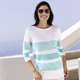 Pullover - Pullover in Mustermix – Farbe ECRU-AQUA MELIERT – Ansicht 3 Pullover - Pullover in Mustermix, in Größe L(44/46) bis XS(32/34), in Farbe ECRU-AQUA MELIERT – Farbe ECRU-AQUA MELIERT – Ansicht 3