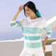 Pullover - Pullover in Mustermix – Farbe ECRU-AQUA MELIERT – Ansicht 1 Pullover - Pullover in Mustermix, in Größe L(44/46) bis XS(32/34), in Farbe ECRU-AQUA MELIERT – Farbe ECRU-AQUA MELIERT – Ansicht 1