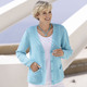 Jacken, Westen & Sets - Strickjacke in Perlfang  – Farbe AQUA MELIERT – Ansicht 2 Jacken, Westen & Sets - Strickjacke in Perlfang , in Größe 036 bis 052, in Farbe AQUA MELIERT – Farbe AQUA MELIERT – Ansicht 2