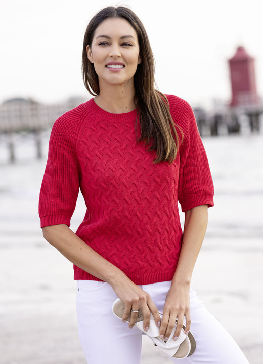 Pullover - Pulli mit nachhaltig recycelter Baumwolle Ansicht 4 Pullover - Pulli mit nachhaltig recycelter Baumwolle, in Größe L(44/46) bis XXL(52/54), in Farbe ECRU Ansicht 4