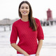 Pullover - Pulli mit nachhaltig recycelter Baumwolle – Farbe ROT – Ansicht 2 Pullover - Pulli mit nachhaltig recycelter Baumwolle, in Größe L(44/46) bis XXL(52/54), in Farbe ECRU – Farbe ROT – Ansicht 2