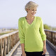 Pullover - Pullover mit Strukturmix – Farbe HELLGRÜN – Ansicht 3 Pullover - Pullover mit Strukturmix, in Größe 036 bis 052, in Farbe HELLGRÜN – Farbe HELLGRÜN – Ansicht 3