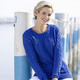 Pullover - Pullover in Strukturmustermix – Farbe ROYALBLAU – Ansicht 1 Pullover - Pullover in Strukturmustermix, in Größe 038 bis 054, in Farbe ROYALBLAU – Farbe ROYALBLAU – Ansicht 1