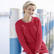 Pullover - Pullover in Strukturmustermix – Farbe ROT – Ansicht 1 Pullover - Pullover in Strukturmustermix, in Größe 038 bis 054, in Farbe ROYALBLAU – Farbe ROT – Ansicht 1