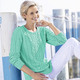 Pullover - Pullover in Strukturmustermix – Farbe MINT – Ansicht 2 Pullover - Pullover in Strukturmustermix, in Größe 038 bis 054, in Farbe ROYALBLAU – Farbe MINT – Ansicht 2