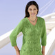 Pullover - Pullover in Mustermix – Farbe GRÜN – Ansicht 2 Pullover - Pullover in Mustermix, in Größe 038 bis 054, in Farbe AZURBLAU – Farbe GRÜN – Ansicht 2