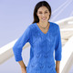 Pullover - Pullover in Mustermix – Farbe AZURBLAU Pullover - Pullover in Mustermix, in Größe 038 bis 054, in Farbe AZURBLAU